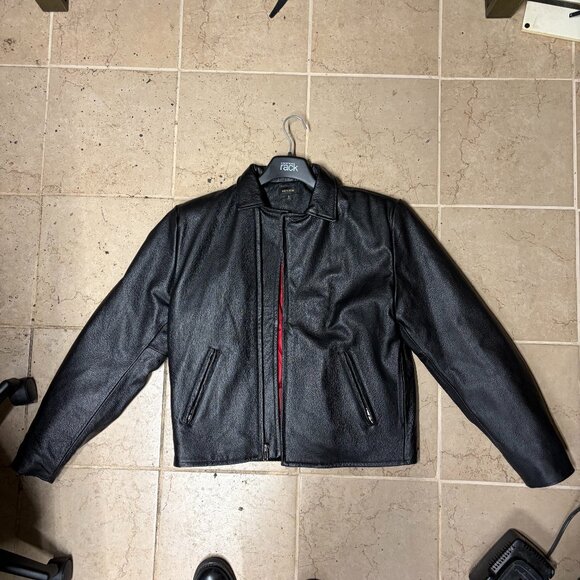 NWOT Large L Brixton Moto Black Leather Jacket - Picture 4 of 7